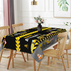 Lofaris Operation Vehicle Black Birthday Party Tablecloth