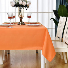 Lofaris Orange 150 GSM Polyester Banquet Rectangle Tablecloth