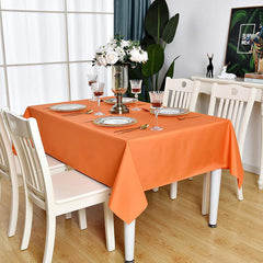 Lofaris Orange 150 GSM Polyester Banquet Rectangle Tablecloth