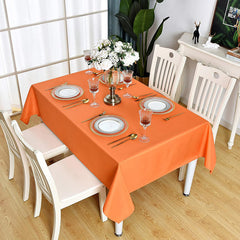 Lofaris Orange 150 GSM Polyester Banquet Rectangle Tablecloth