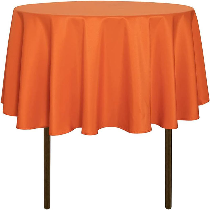 Lofaris Orange 290 GSM Waterproof Polyester Round Tablecloth