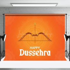 Lofaris Orange Crossbow Arrow Indian Happy Dussehra Backdrop