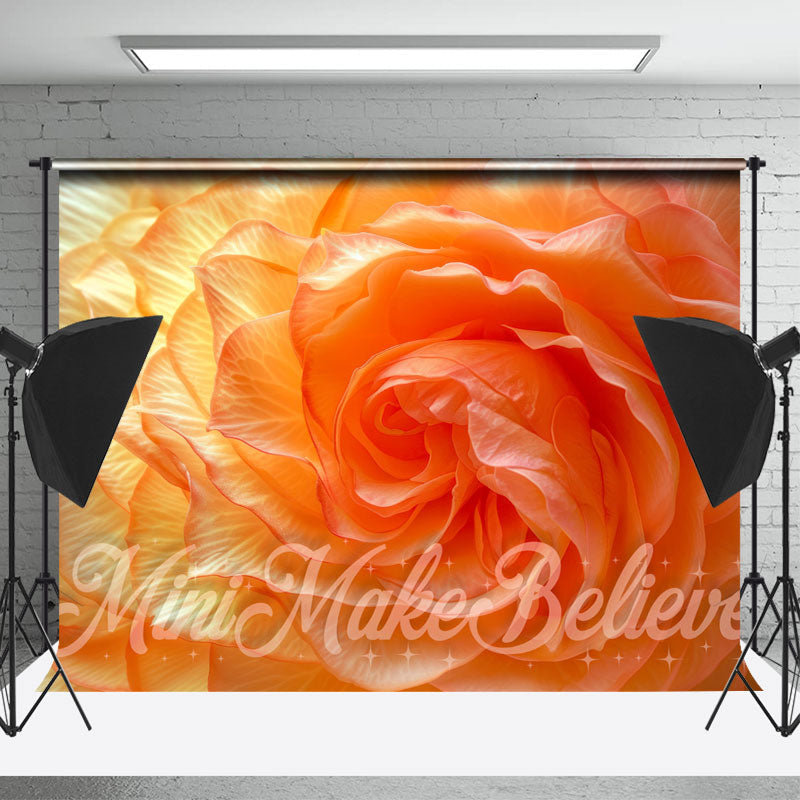 Lofaris Orange Floral Petals Artistic Photography Backdrop