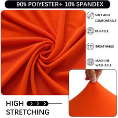 Lofaris Orange High Top Round Spandex Cocktail Tablecloths