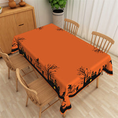 Lofaris Orange Night Branch Tablecloth For Halloween Party