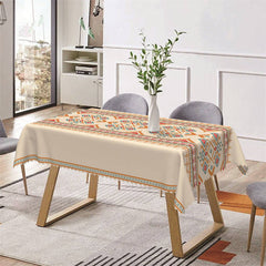 Lofaris Orange Pattern Ethnic Design Rectangle Tablecloth