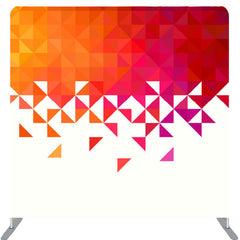 Lofaris Orange Purple Gradient Tangram White Party Backdrop