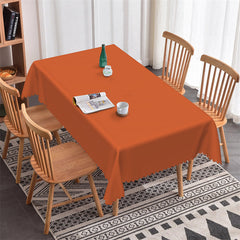 Lofaris Orange Soild Color Rectangle Tablecloth For Fall