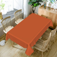 Lofaris Orange Soild Color Rectangle Tablecloth For Fall