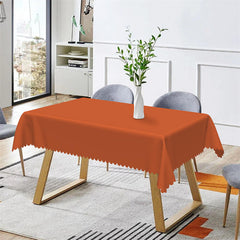 Lofaris Orange Soild Color Rectangle Tablecloth For Fall