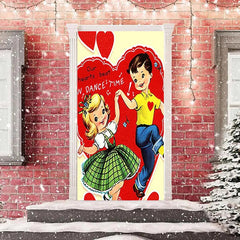 Lofaris Our Heart Beat Dance Time Valentines Day Door Cover