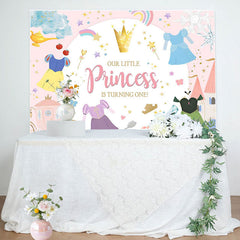 Lofaris Our Little Princess Girl 1st Birthday Backdrop