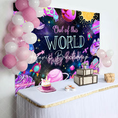 Lofaris Out Of This World Desserts Galaxy Birthday Backdrop