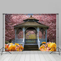 Lofaris Outdoors Pavilion Pink Sakura Flower Spring Backdrop