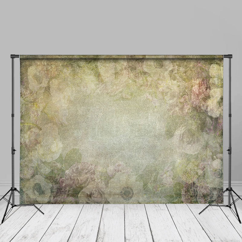 Lofaris Overlays Light Green Floral Photography Backdrop