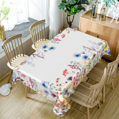 Lofaris Painting Flowers Rectangle Tablecloth For Party