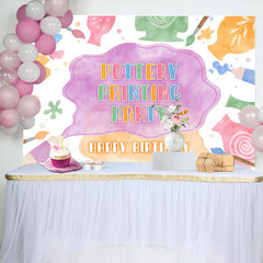 Lofaris Painting Party Watercolor Pigment Birthday Backdrop