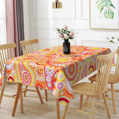 Lofaris Paisley Prints Stylish Unique Vivid Red Tablecloth