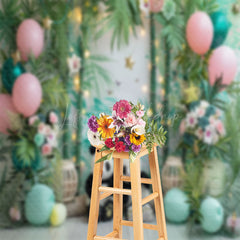 Lofaris Panda Bamboo Forest Balloons Cake Smash Backdrop