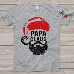 Lofaris Papa Claus Gift Custom Name Christmas T-Shirt