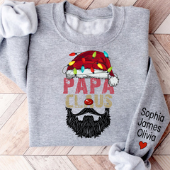 Lofaris Papa Claus Santa Christmas Custom Name Sweatshirt