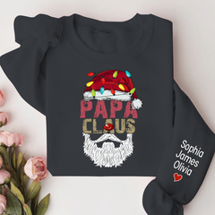 Lofaris Papa Claus Santa Christmas Custom Name Sweatshirt