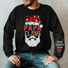 Lofaris Papa Claus Santa Christmas Custom Name Sweatshirt