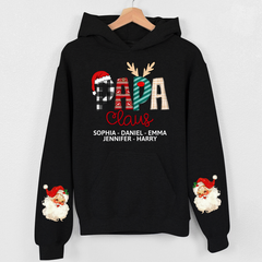 Lofaris Papa Claus Santa Custom Name Gift Christmas Hoodie