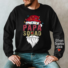 Lofaris Papa Squad Christmas 2023 Gift Custom Name Kids Sweatshirt