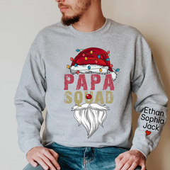 Lofaris Papa Squad Christmas 2023 Gift Custom Name Kids Sweatshirt