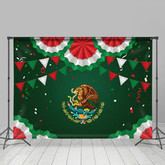 Lofaris Paper Flowers Green Mexican Independence Day Backdrop