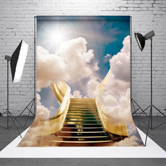 Lofaris Paradise Stairs Holy Light Clouds Funeral Backdrop