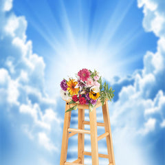 Lofaris Paradise Stairway Holy Light Cloud Memorial Backdrop