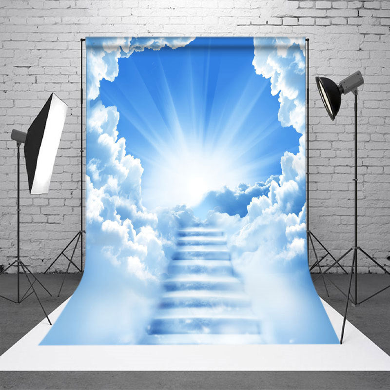 Lofaris Paradise Stairway Holy Light Cloud Memorial Backdrop