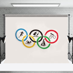 Lofaris Paris 2024 Athlete Sports Olympic Rings Backdrop
