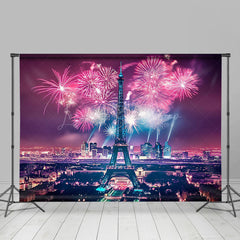 Lofaris Paris Eiffel Tower Sparkler Night View Party Backdrop