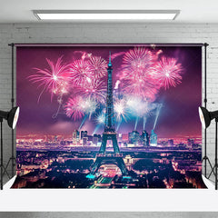 Lofaris Paris Eiffel Tower Sparkler Night View Party Backdrop