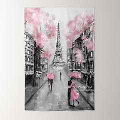 Lofaris Paris Oil Painting Street Eiffel Tower Backdrop