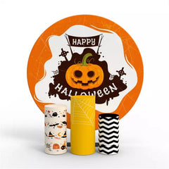 Lofaris Party Event Pumpkin Halloween Round Backdrop Kit