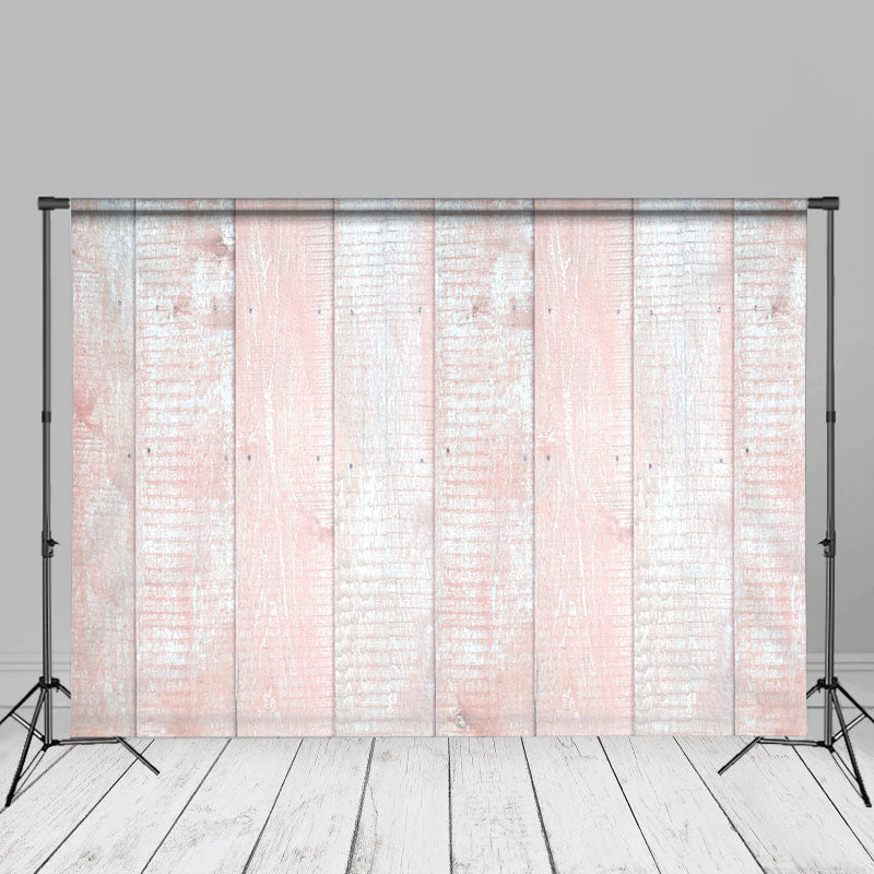 Lofaris Pastel Pink Vertical Stripe Wood Portrait Backdrop