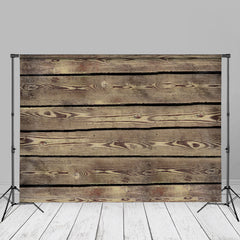 Lofaris Pastoral Brown Transverse Wood Grain Photo Backdrop