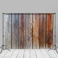 Lofaris Pastoral Brown Vertical Wood Photo Studio Backdrop