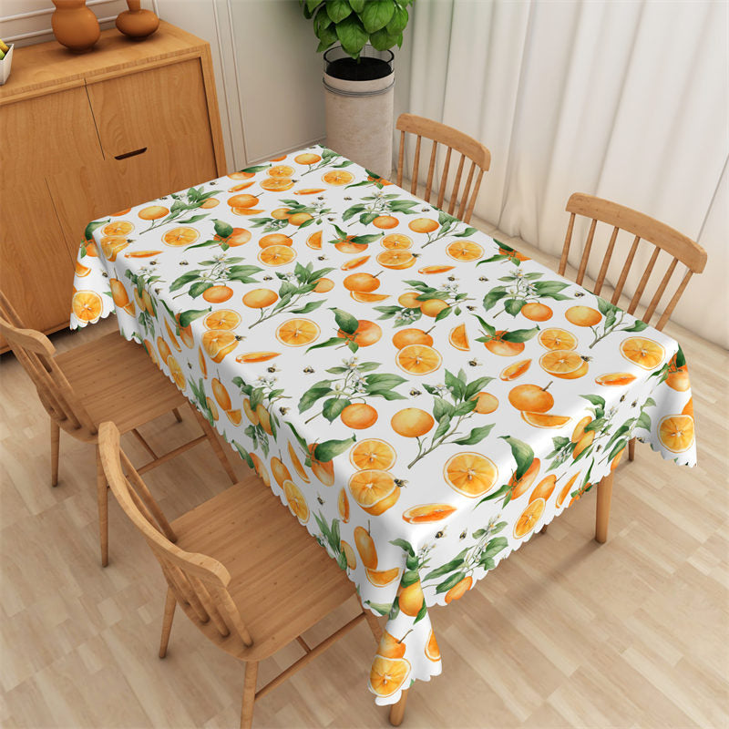 Lofaris Pastoral Oranges Patterns Step And Repeat Tablecloth