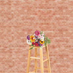 Lofaris Pastoral Red Brick Wall Photography Studio Backdrop