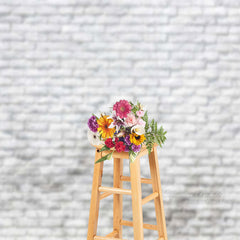 Lofaris Pastoral White Brick Photoshoot Studio Backdrop