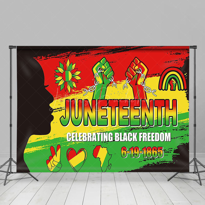 Lofaris Patriotic Celebrate 1865 Freedom Juneteenth Backdrop