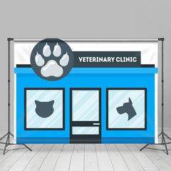 Lofaris Paw Blue Veterinary Clinic Dance Backdrop For Kids