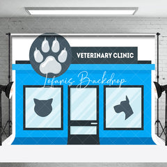 Lofaris Paw Blue Veterinary Clinic Dance Backdrop For Kids