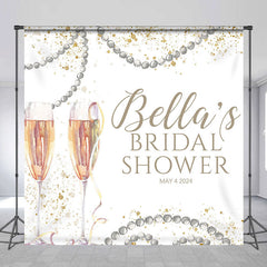 Lofaris Pearl Elegant Watercolor Custom Bridal Shower Backdrop