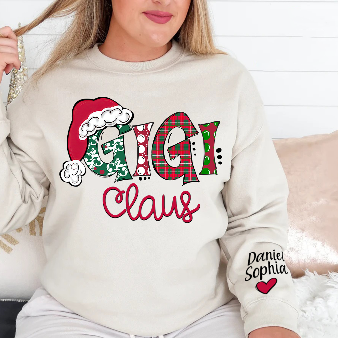 Lofaris Peronalized Christmas Gigi And Grandkids Sweatshirt